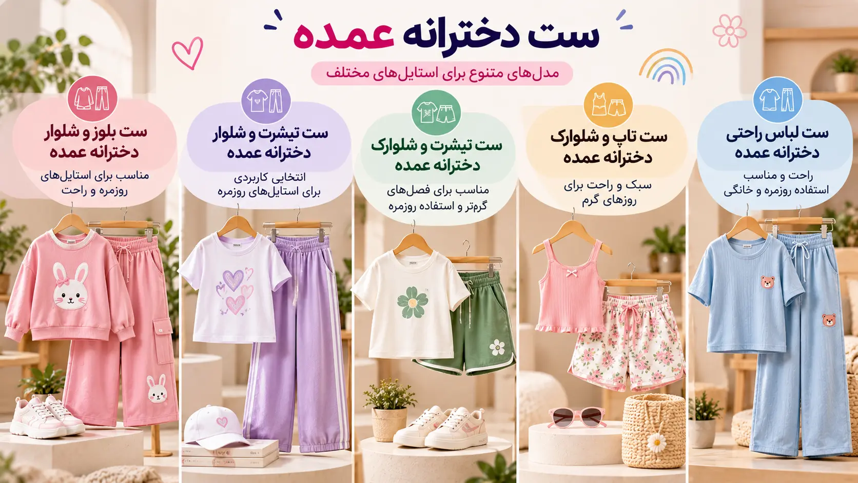 ست دخترانه عمده - لینک ویترین
